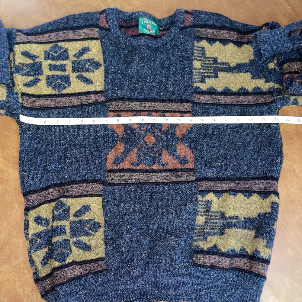 Vintage Gaeltarra Ireland Wool Crew Neck Pullover‎ Blue Sweater Men's Size: M